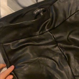 Dynamite Jet black Leather leggings NEVER WORN